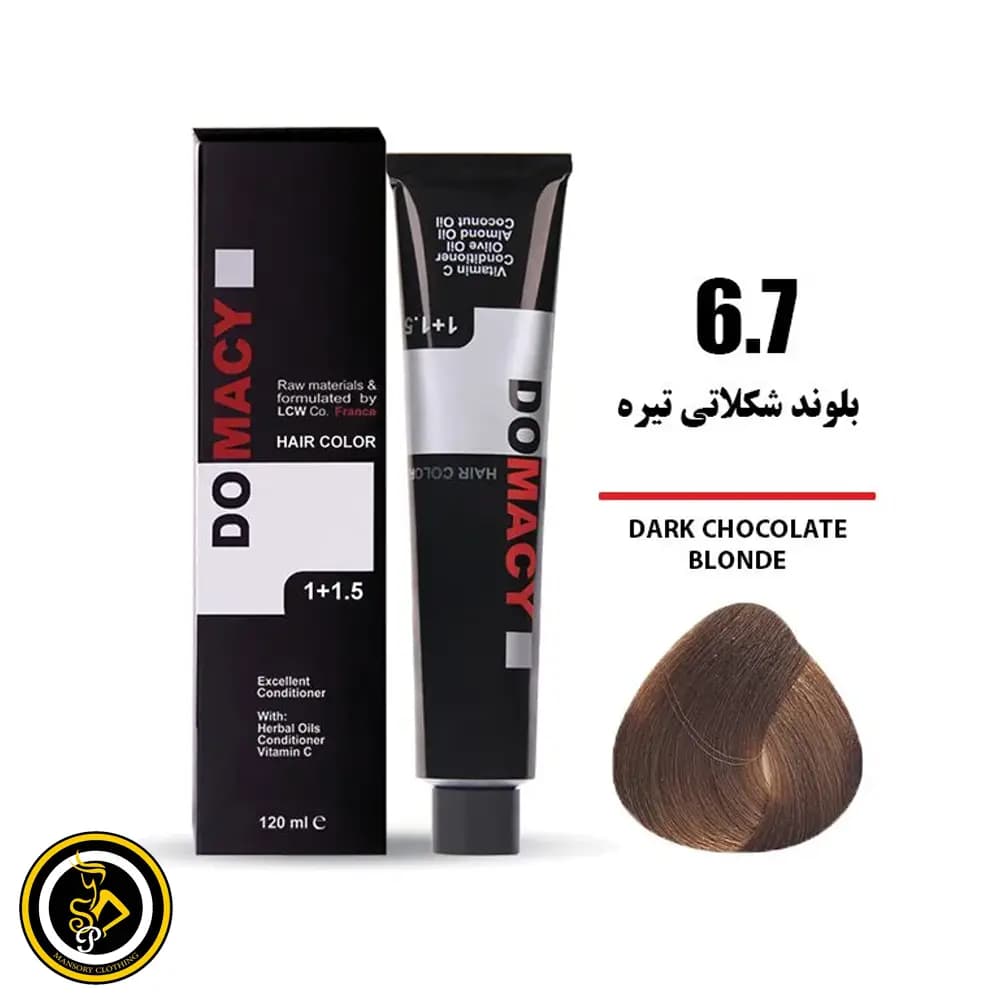 رنگ مو بلوند شکلاتی تیره دوماسی شماره 6.7
