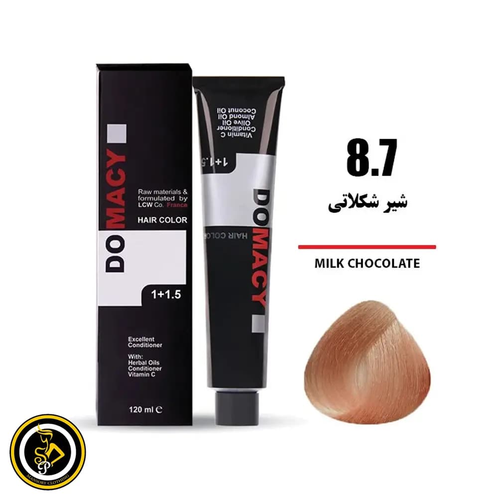 رنگ مو شیر شکلاتی دوماسی شماره 8.7