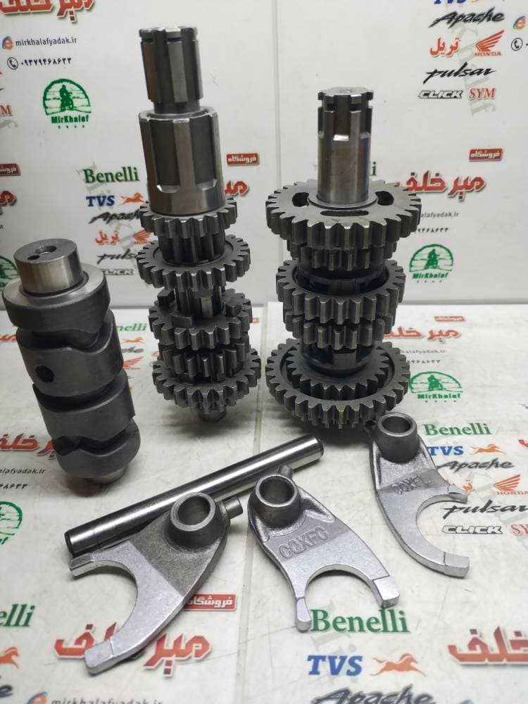 گیربکس انواع موتور تریل و xl ایکس ال و هوندا (6 شش دنده کامل) همراه توپی و ماهک