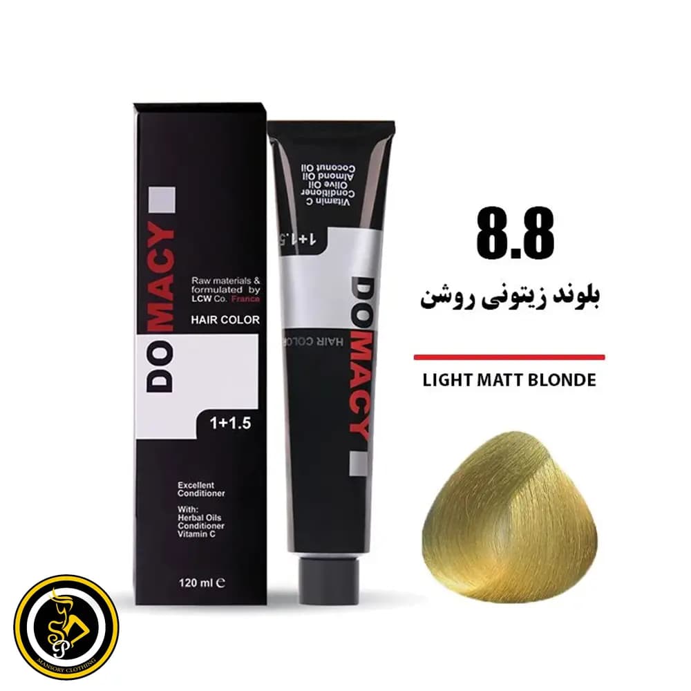 رنگ مو بلوند زیتونی روشن دوماسی شماره 8.8