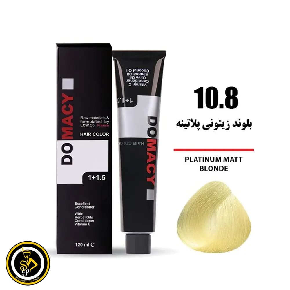 رنگ مو بلوند زیتونی پلاتنیه دوماسی شماره 10.8