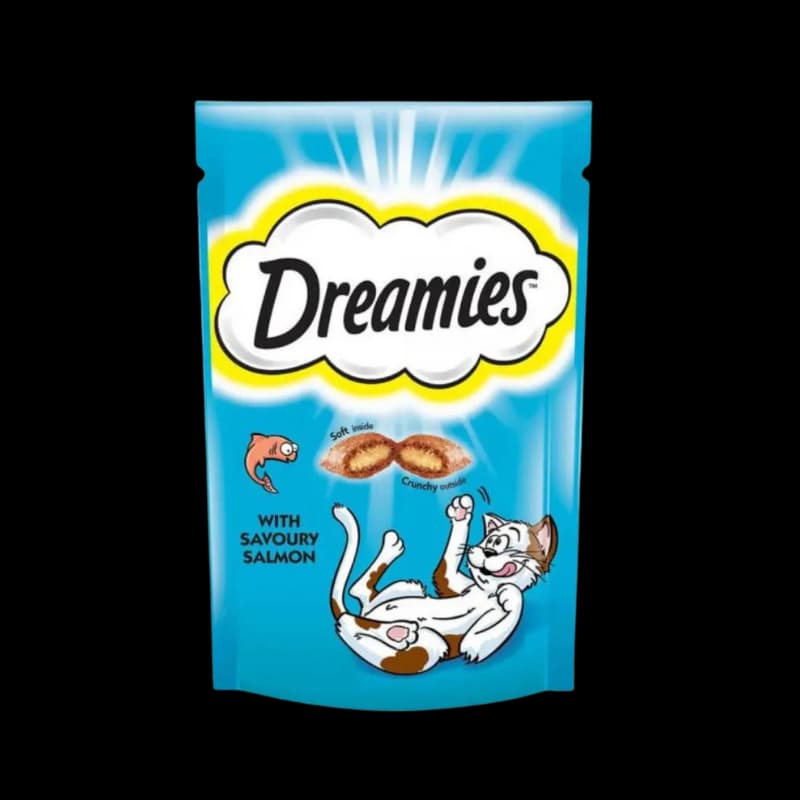 تشویقی گربه دریمیز مغزدار ماهی سالمون Dreamies وزن 60 گرم