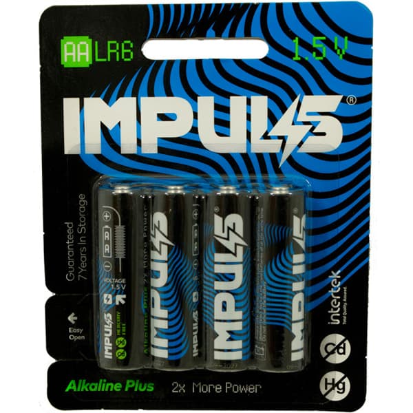 باتری قلمی ایمپالس مدل Alkaline Plus بسته 4 عددی
