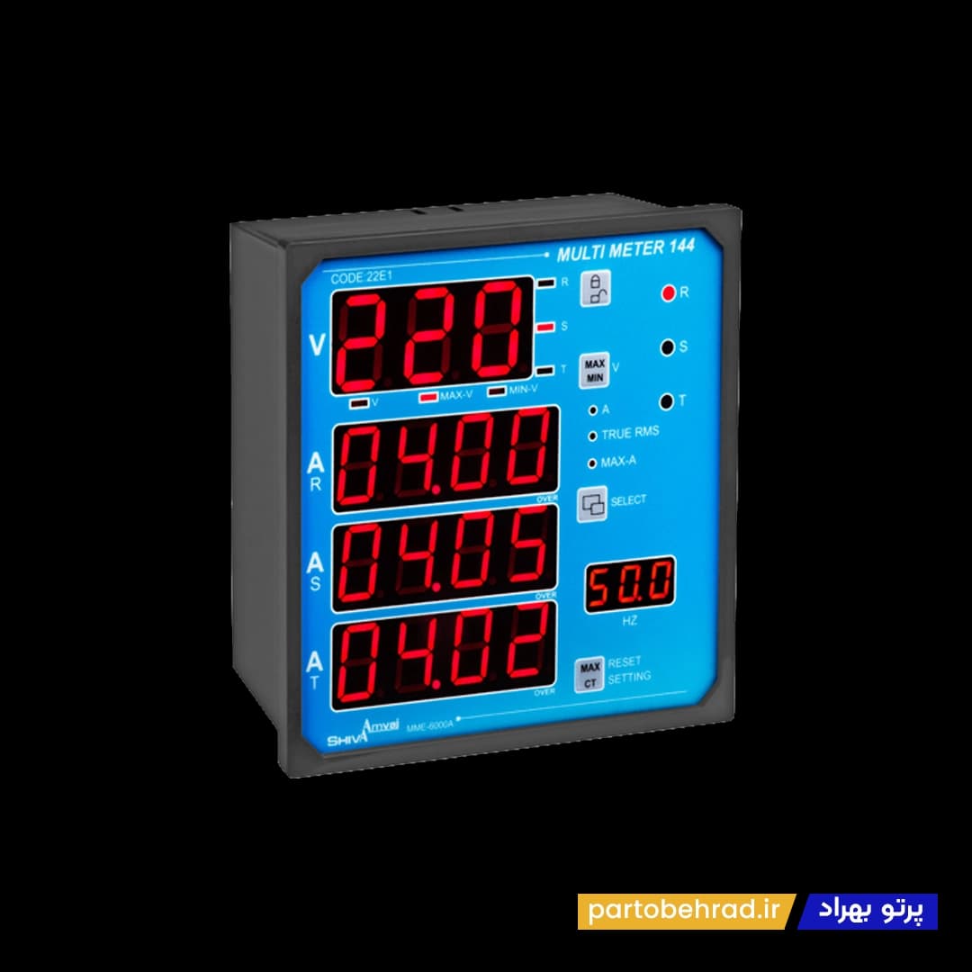 مولتی متر 144 شیوا امواج مدل MME-6000A 22E1