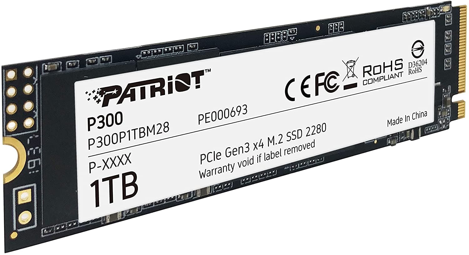 حافظه SSD اینترنال پاتریوت مدل P300 M.2 PCIe Gen 3×4 ظرفیت 1 ترابایت — تصویر ۲