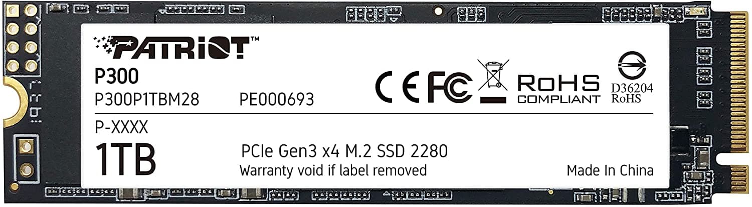 حافظه SSD اینترنال پاتریوت مدل P300 M.2 PCIe Gen 3×4 ظرفیت 1 ترابایت