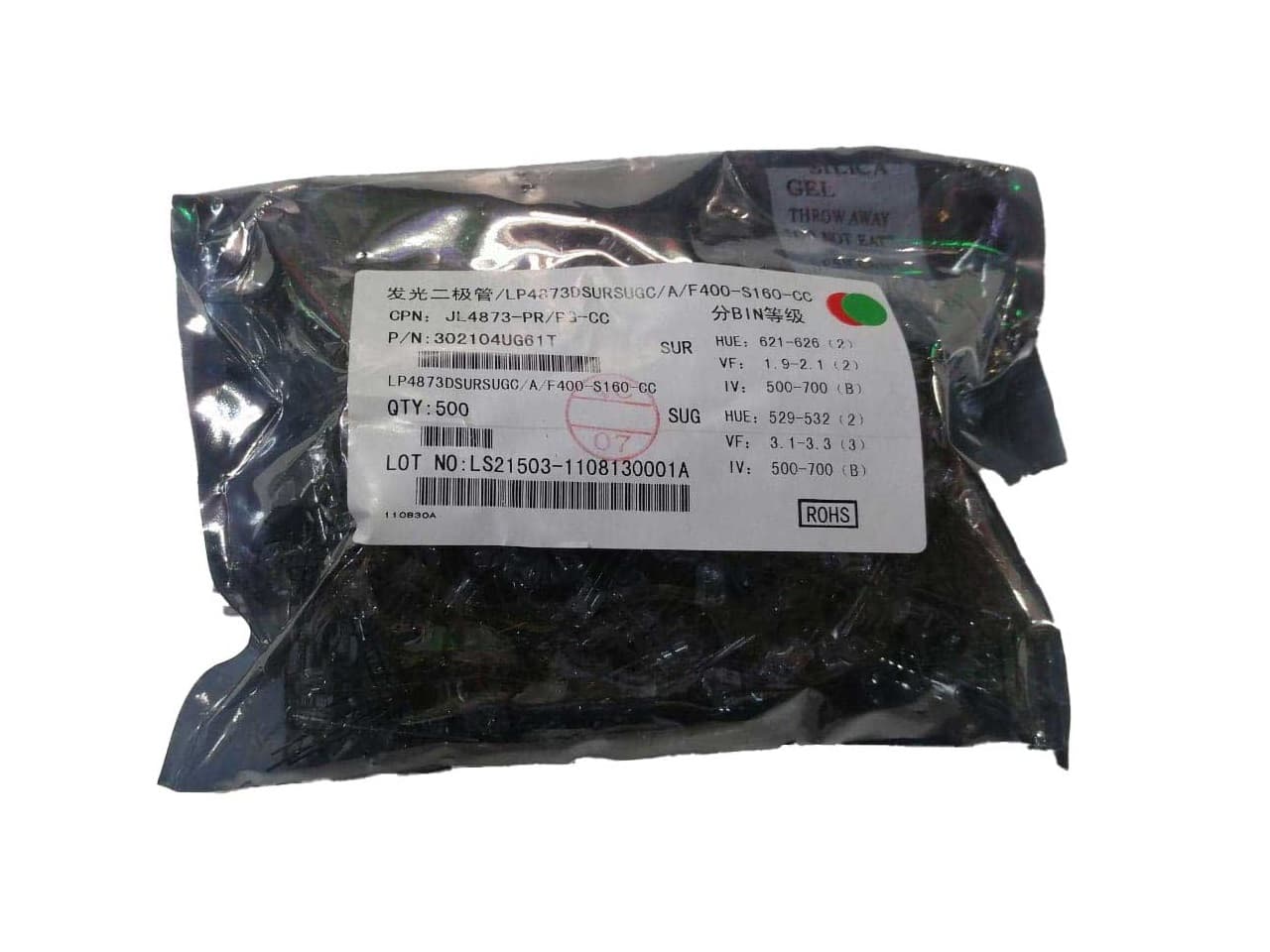 ال ای دی LED سبز و قرمز کاتد مشترک 3 پین بسته 500 تایی