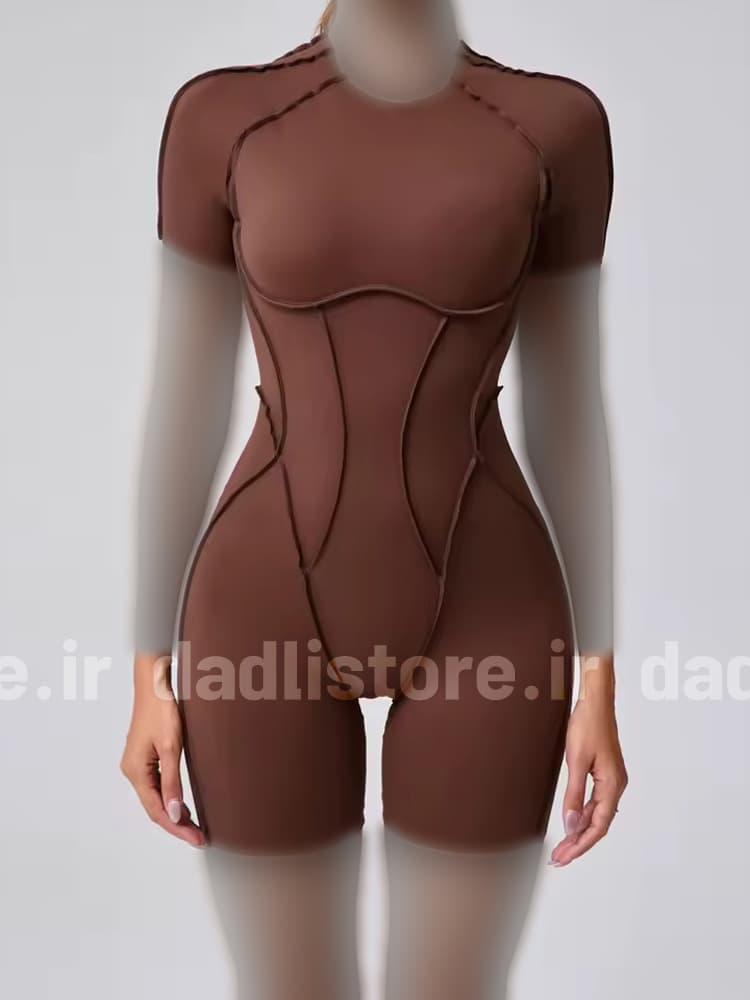 اورال ورزشی سیملس فلامنت پشت باز رگه دوزی کوتاه — تصویر ۵
