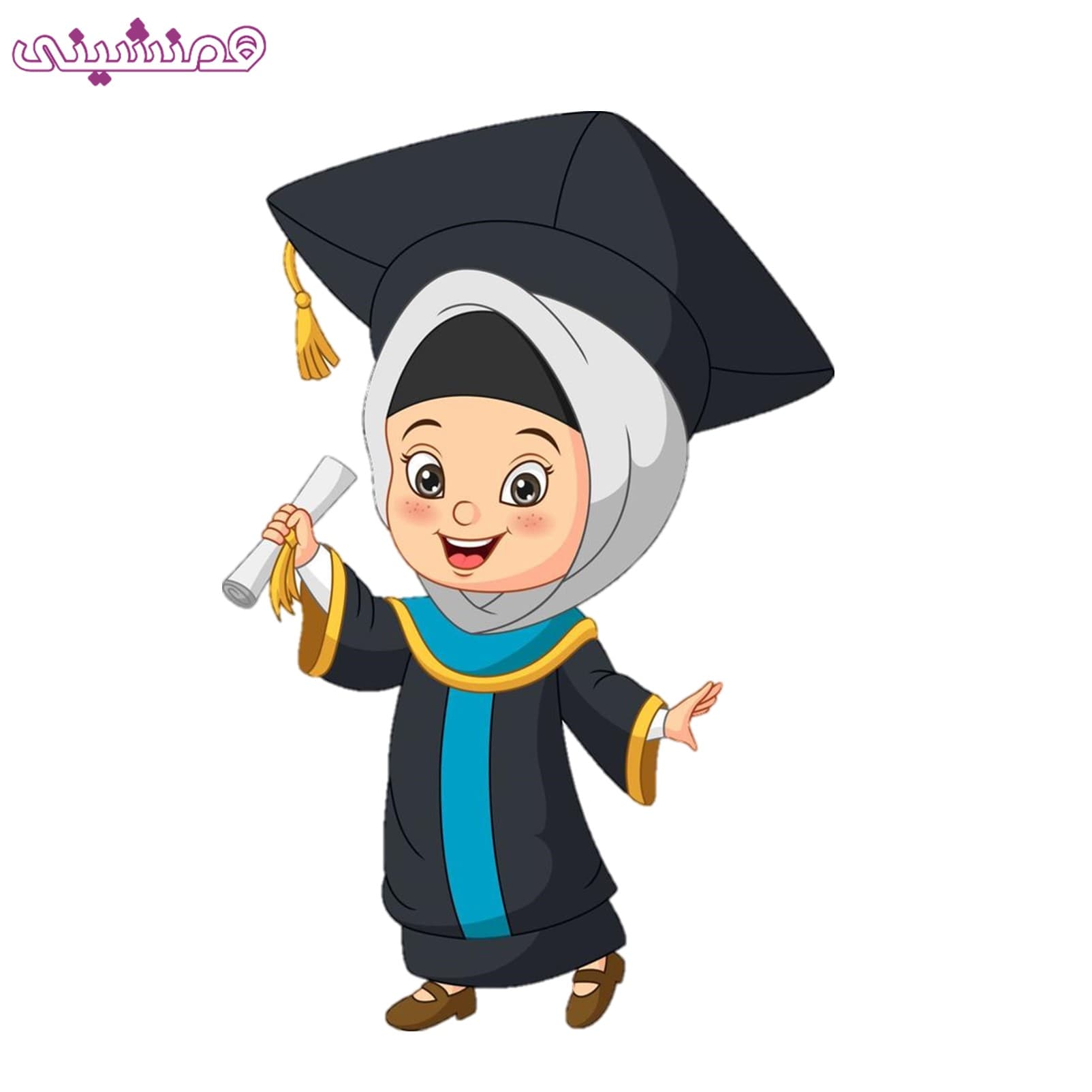 استند چوبی طرح جشن فارغ التحصیلی شخصیت دختر