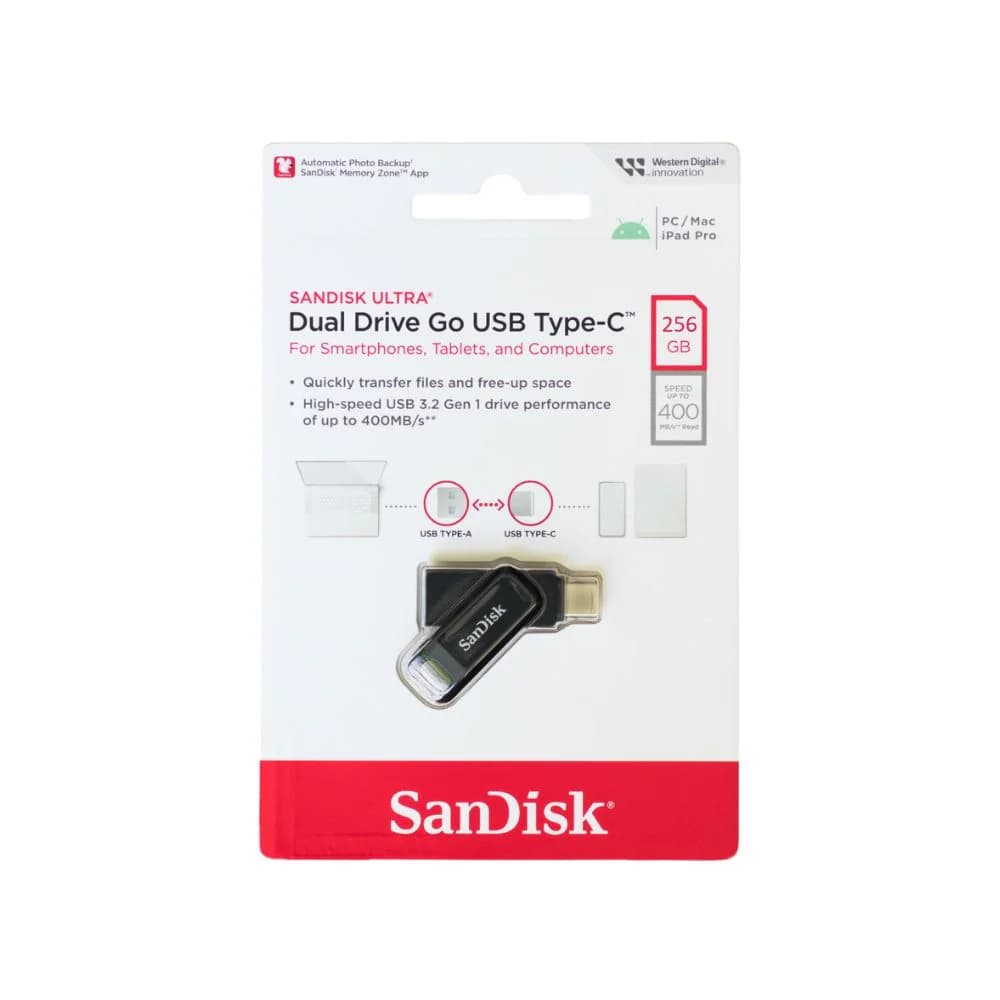 فلش مموری Sandisk UItra DuaI Drive GO 256G type c — تصویر ۲