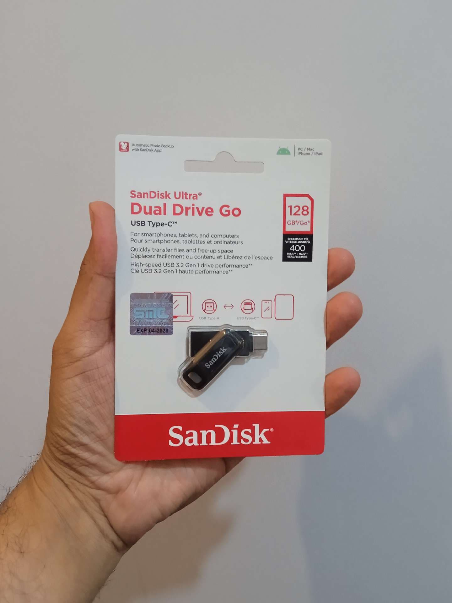 فلش مموری Sandisk UItra DuaI Drive GO 128 type c — تصویر ۲