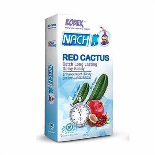 کاندوم تاخیری بزرگ کننده کدکس لارگو قرمز RED CACTUS بسته 12 عددی