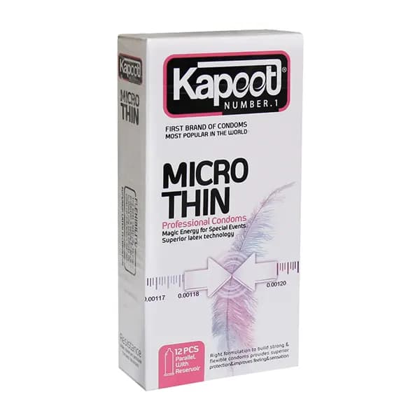 کاندوم لوبریکانت کاپوت بسیار نازک Micro Thin بسته 12 عددی