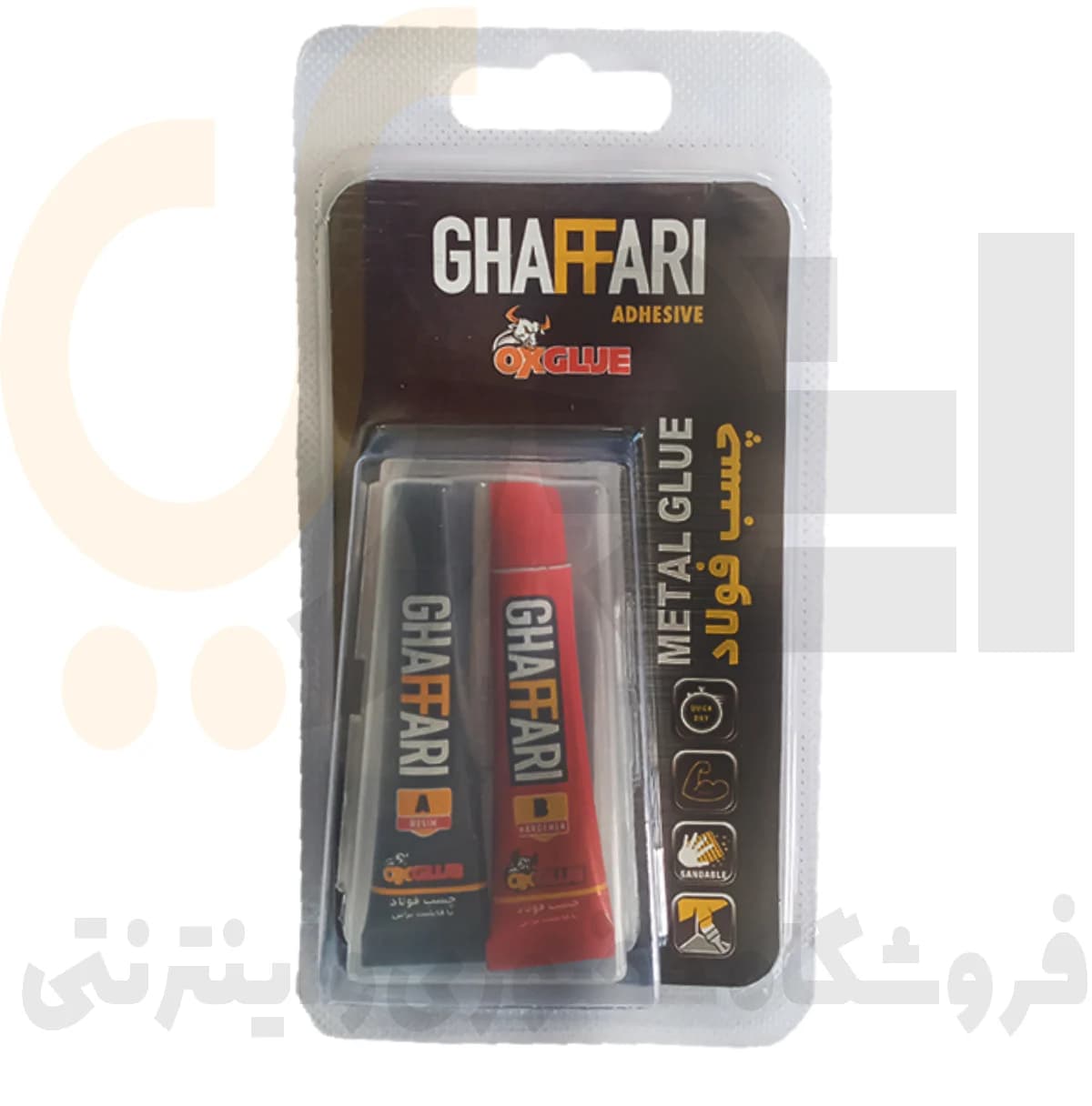 چسب فولاد دوقو (دوجزئی) مدل اوکس OX حجم 16 میلی لیتر غفاری | GHAFFARI