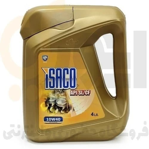 روغن موتور بنزینی 4 لیتری 10W40 SL/CF – پلاستیکی – ISACO – نفت پارس