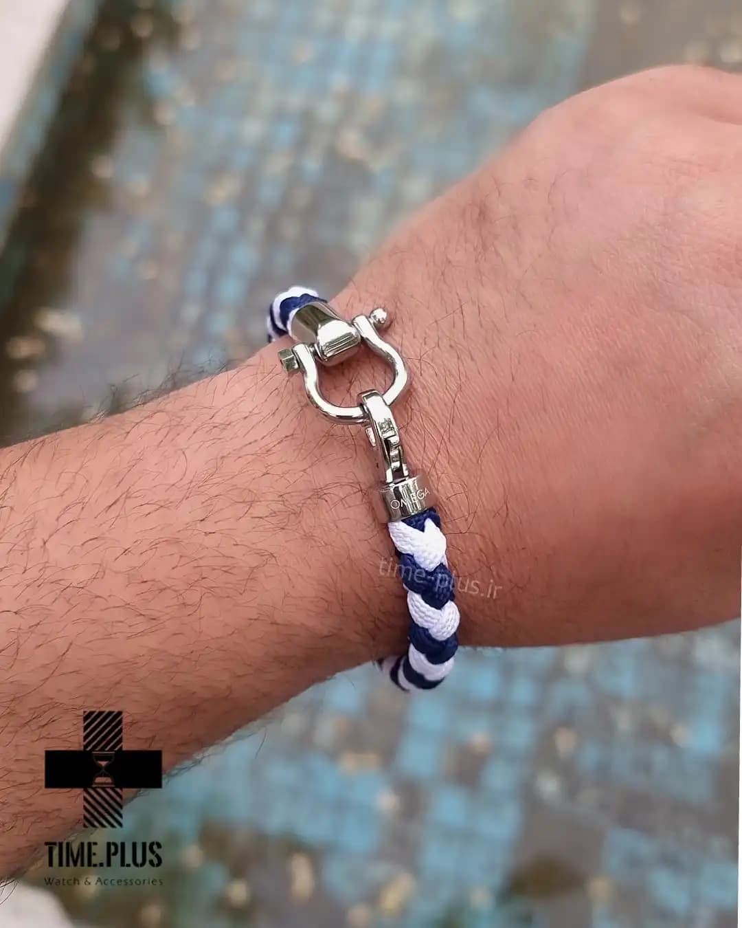 دستبند امگا مدل Sailing سفید سرمه ای (کیفیت مستر) — تصویر ۳