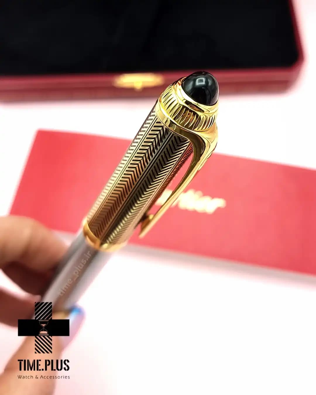 خودکار Cartier طلایی نقره ای — تصویر ۷
