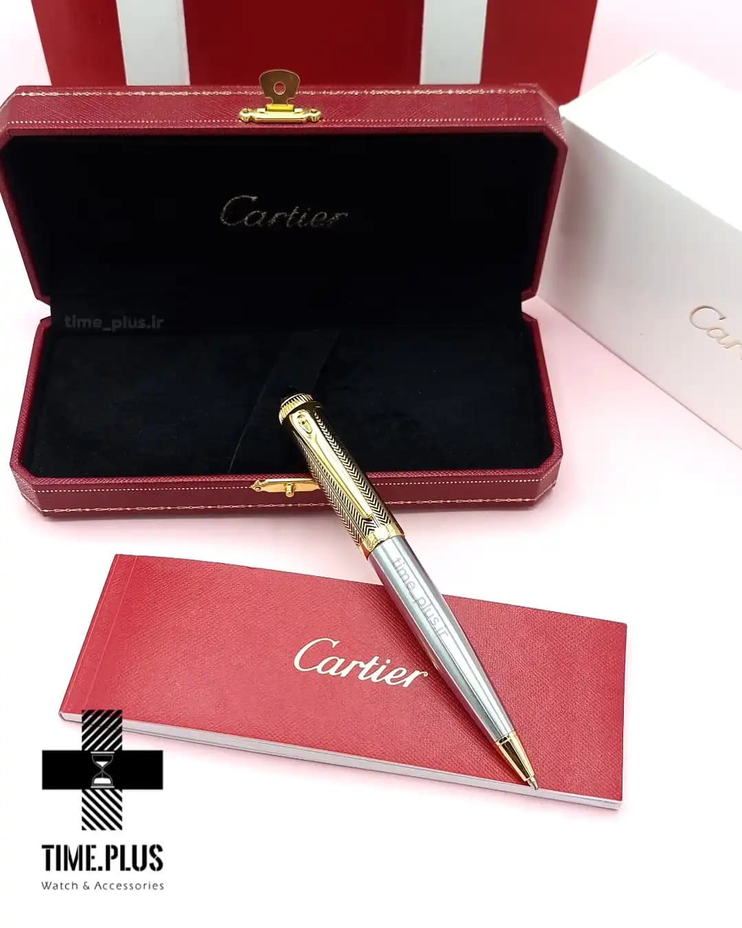 خودکار Cartier طلایی نقره ای — تصویر ۶
