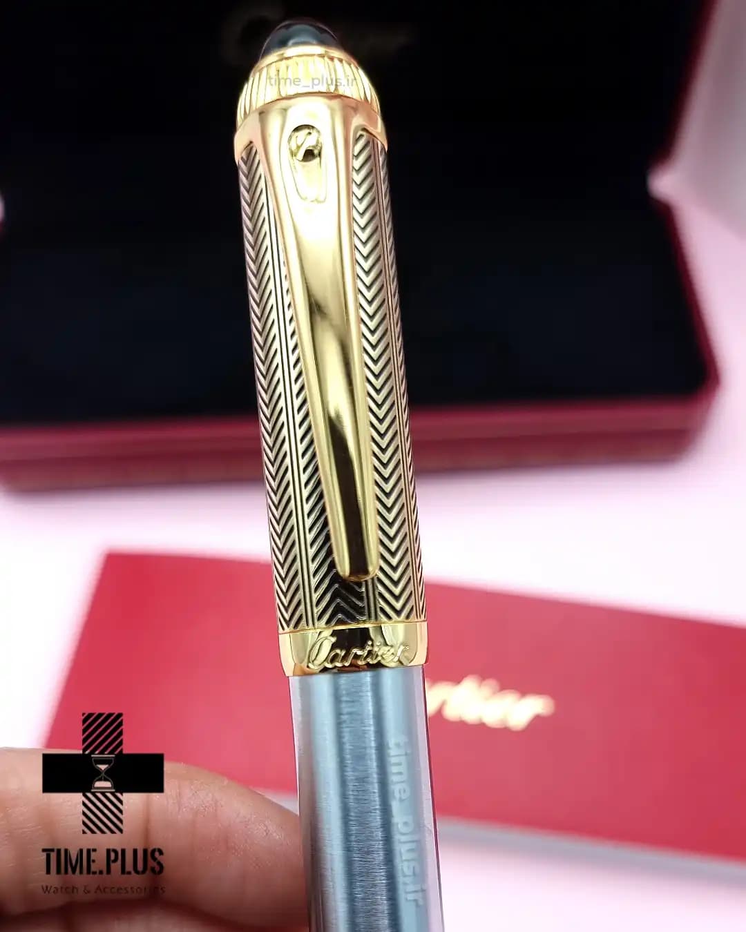 خودکار Cartier طلایی نقره ای — تصویر ۵