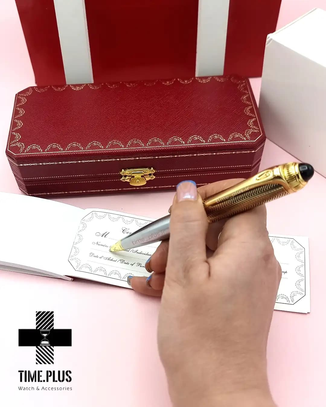 خودکار Cartier طلایی نقره ای — تصویر ۳
