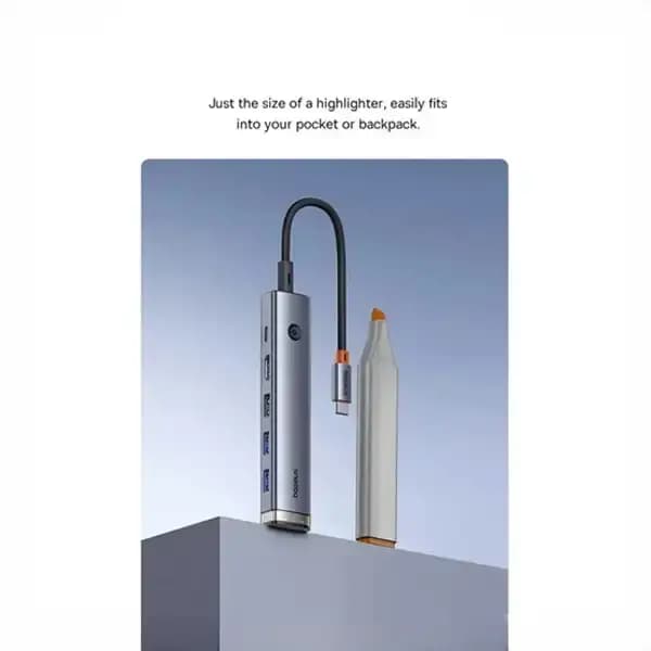هاب تایپ سی 6 پورت بیسوس 6-Port OH-166 — تصویر ۶