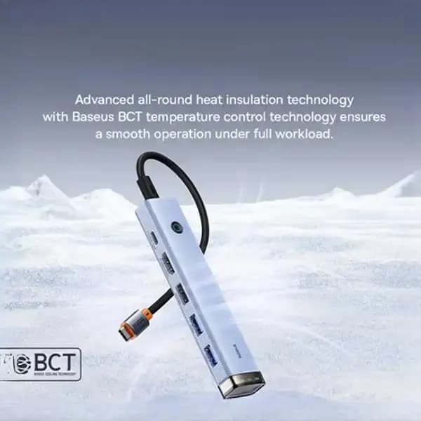 هاب تایپ سی 6 پورت بیسوس 6-Port OH-166 — تصویر ۴