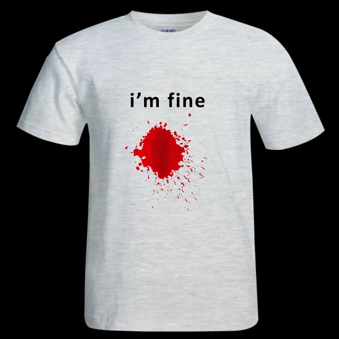 تیشرت i am fine مدل AS2 — تصویر ۲