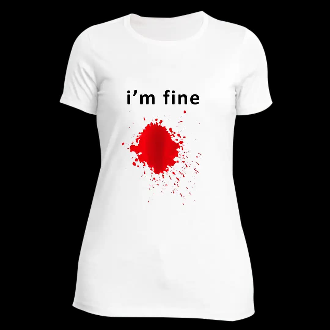 تیشرت i am fine مدل AS2 — تصویر ۳