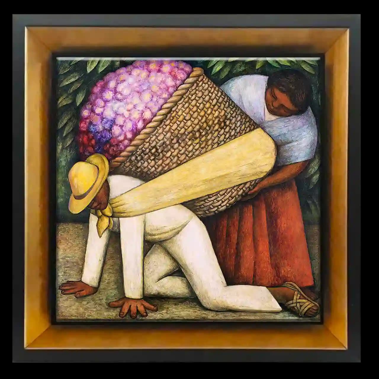 تابلو کاشی The Flower Carrier مدل AX 27