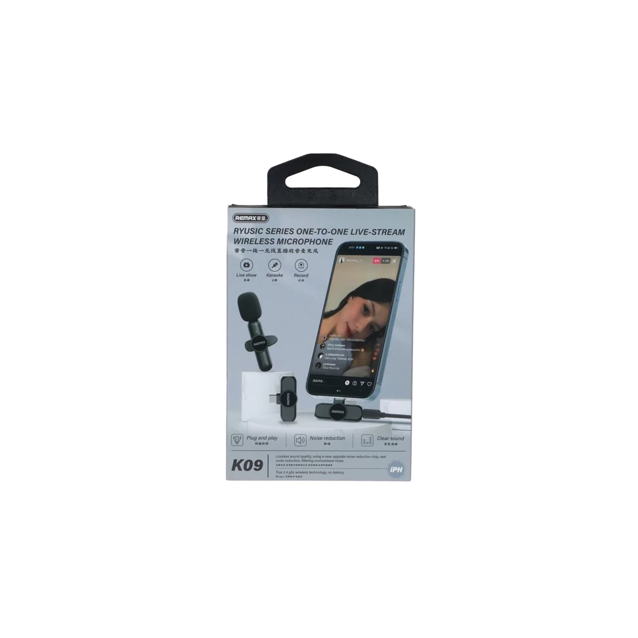 میکروفون بی سیم Remax Lightning مدل K09 – مشکی – RYL — تصویر ۶