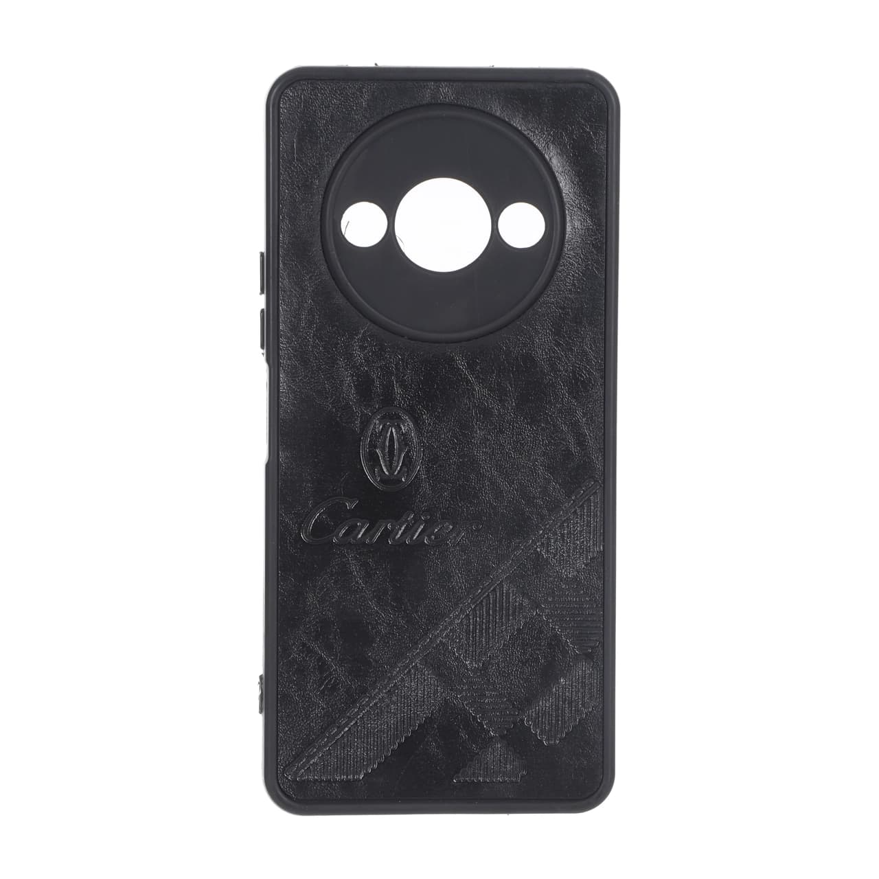 قاب طرح چرم Cartier محافظ لنزدار Xiaomi Redmi A3 / A3x / Poco C61 – مشکی