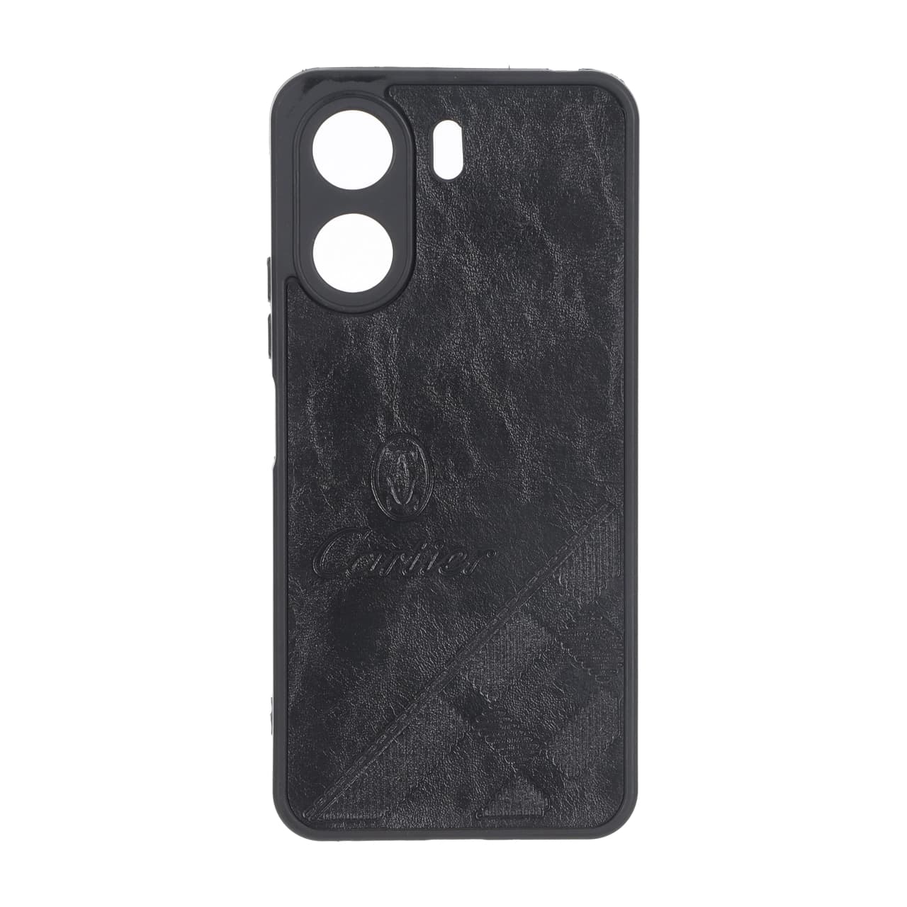 قاب طرح چرم Cartier محافظ لنزدار Xiaomi Redmi 13C / Poco C65 – مشکی