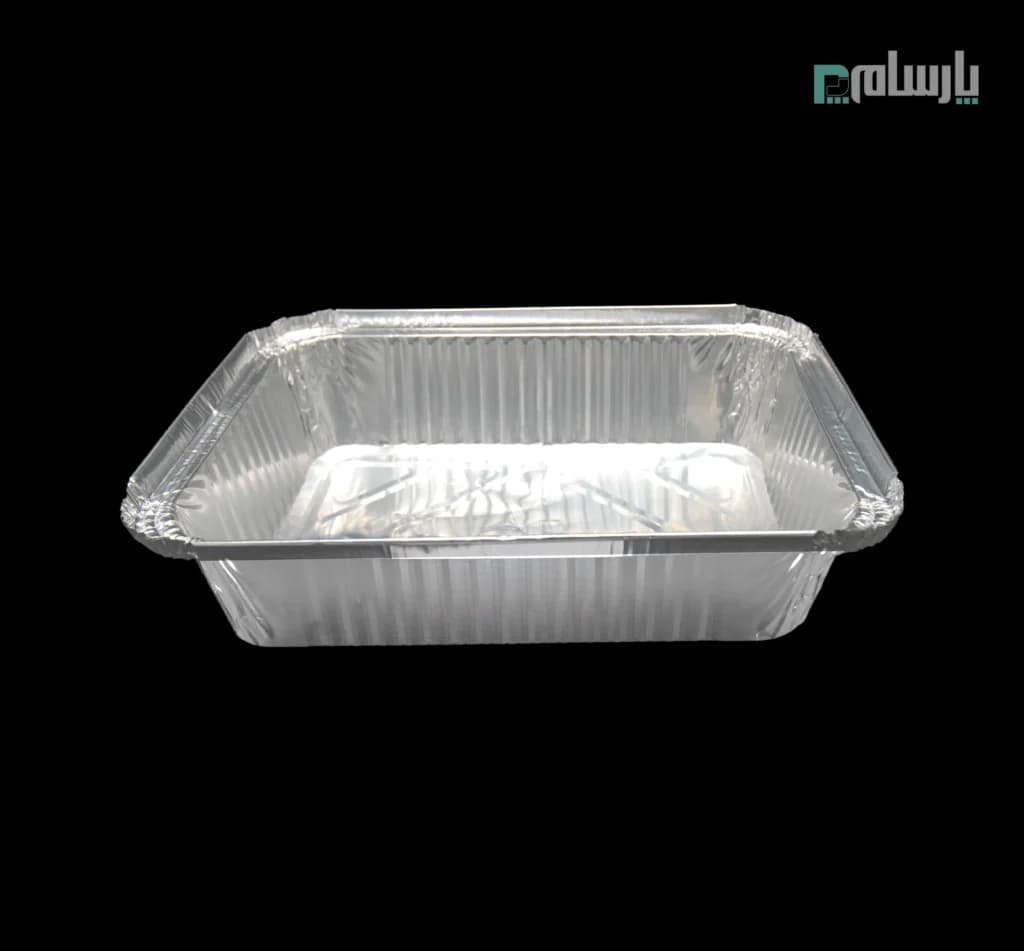 ظرف یکبار مصرف آلومینیومی دو پرس سبز کد ۱۱۴