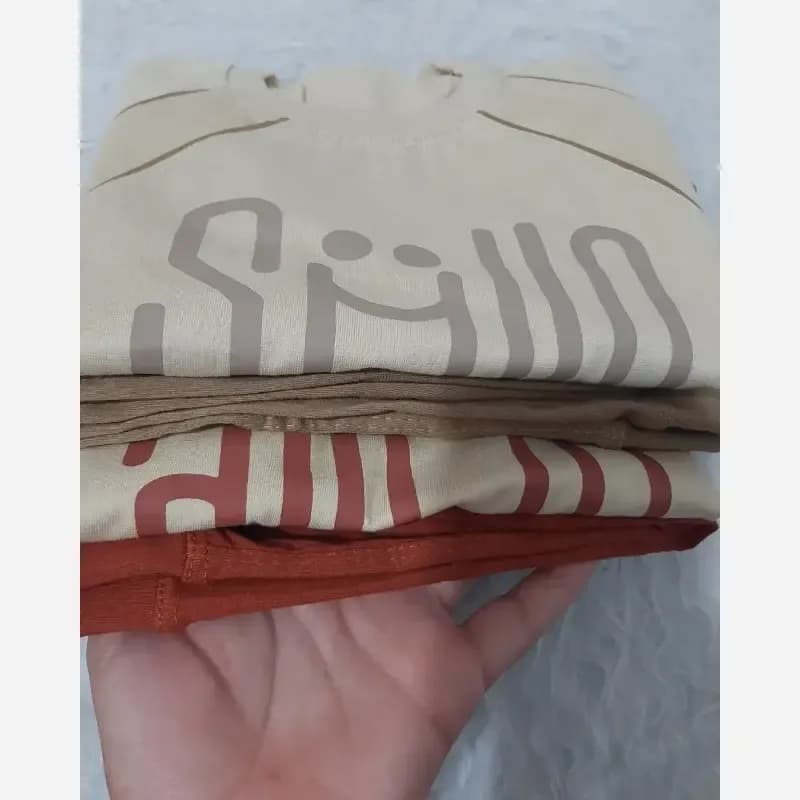 ست تیشرت و شلوارک بچگانه طرح SMILE جنس پنبه تیپ لاکرا سایز 50 تا 60 — تصویر ۷