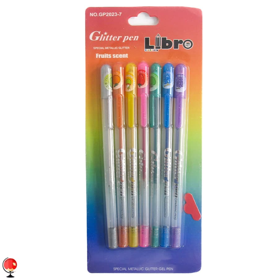 خودکار اکلیلی میوه ای معطر 7 رنگ Libro