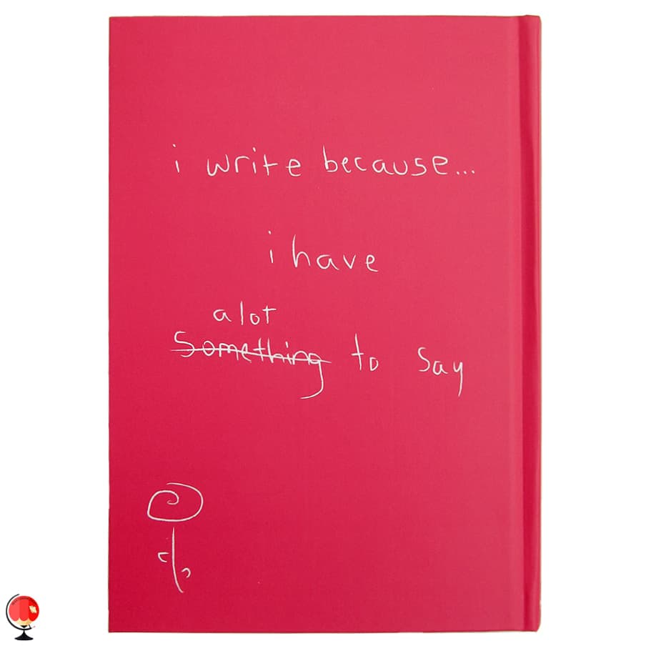 دفتر یادداشت مدل I Write Because رنگ قرمز دات نوت