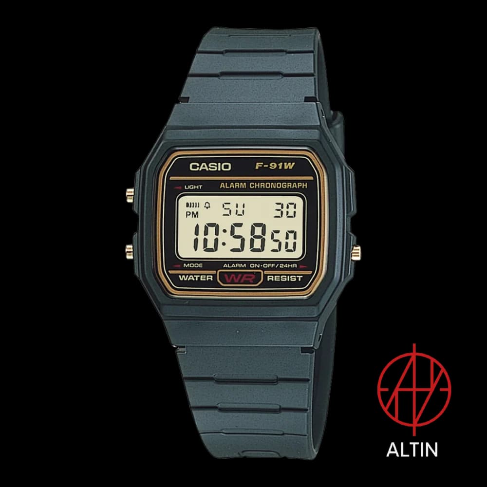 ساعت مچی دیجیتال کاسیو Casio مدل F91WG-9QDF اورجینال با تم طلایی