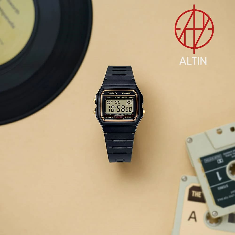 ساعت مچی دیجیتال کاسیو Casio مدل F91WG-9QDF اورجینال با تم طلایی — تصویر ۴
