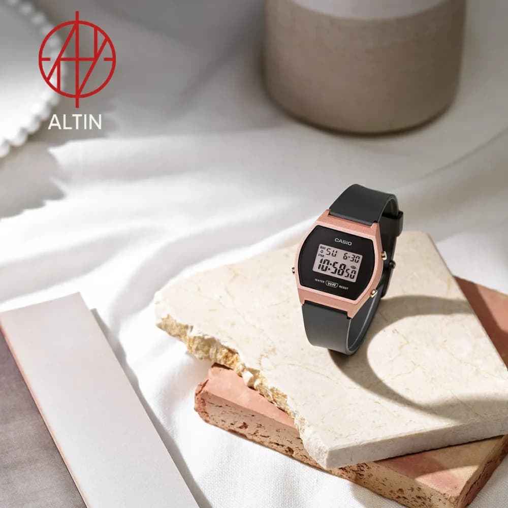 ساعت مچی دیجیتال کاسیو Casio مدل LW-204-1ADF اورجینال رزگلد و مشکی — تصویر ۳