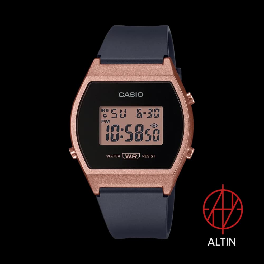 ساعت مچی دیجیتال کاسیو Casio مدل LW-204-1ADF اورجینال رزگلد و مشکی