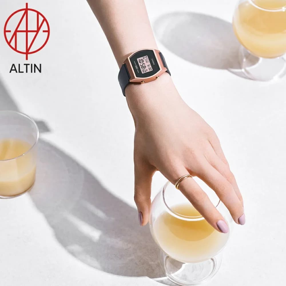 ساعت مچی دیجیتال کاسیو Casio مدل LW-204-1ADF اورجینال رزگلد و مشکی — تصویر ۲