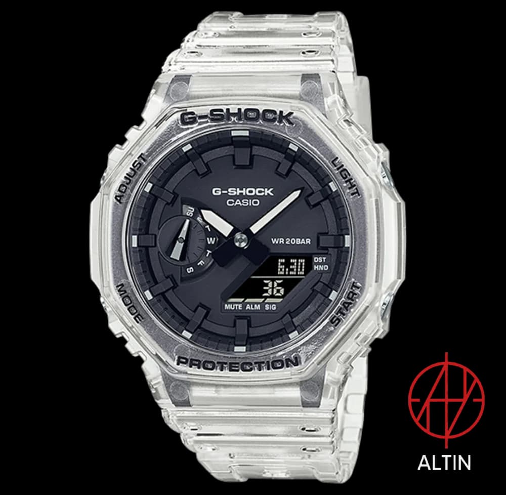 ساعت مچی کاسیو جی شاک Casio G-Shock مدل GA-2100SKE-7ADR سری Skeleton
