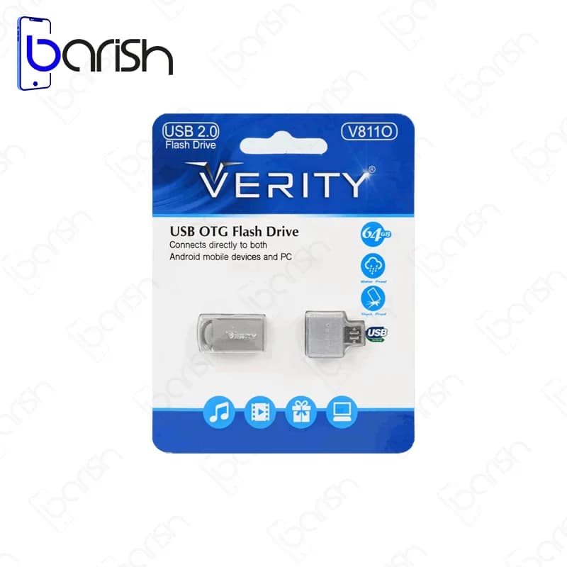 فلش مموری وریتی مدل V811O ظرفیت 64 گیگابایت USB2.0 همراه با OTG — تصویر ۴