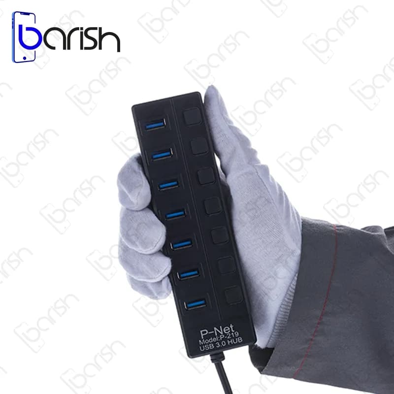 هاب 7پورت USB3.0 پی نت مدل P-219 — تصویر ۳