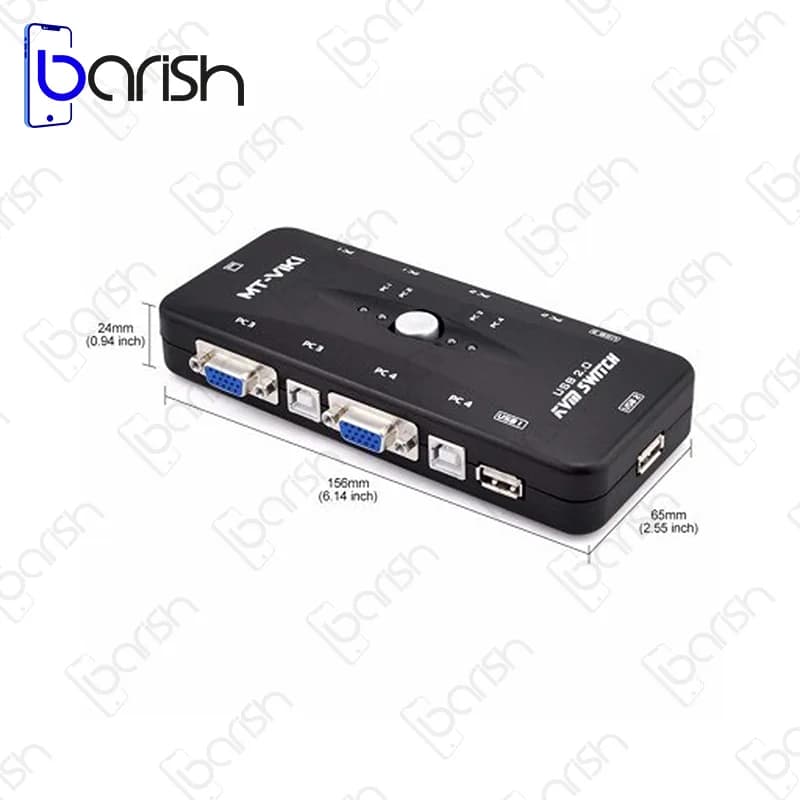 سوییچ KVM چهار پورت پی نت مدل 4UK — تصویر ۵