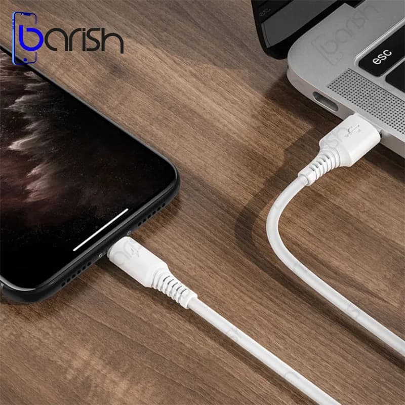 کابل دیتا و شارژ USB به لایتنینگ بروفون مدل BX47 — تصویر ۲