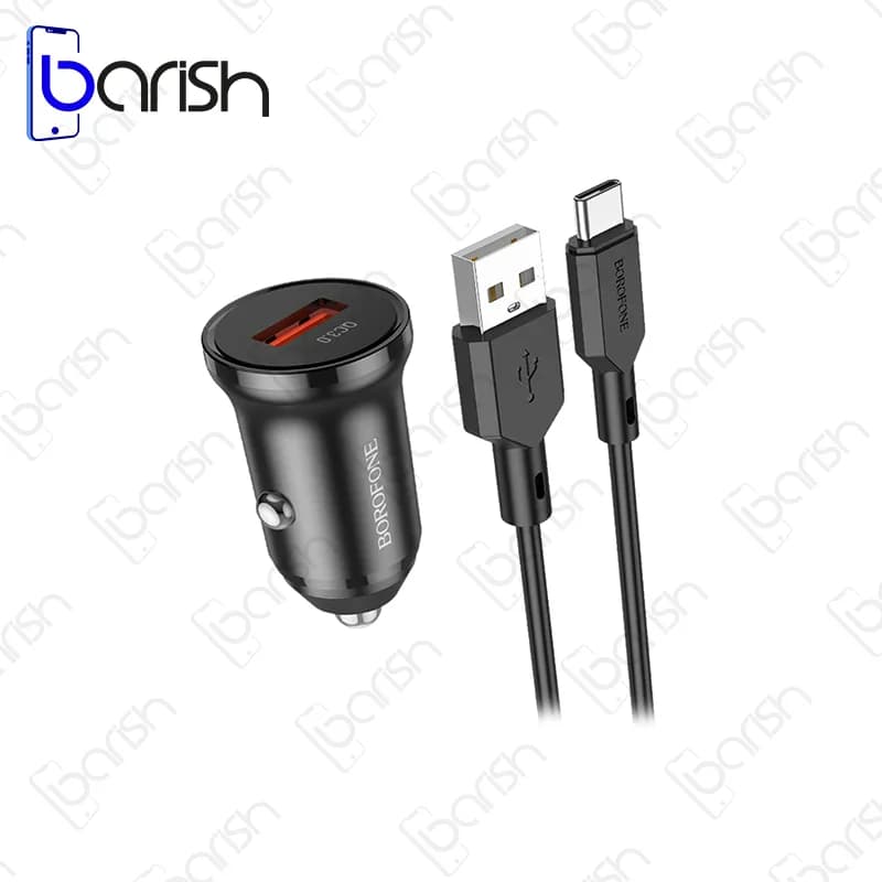 شارژر فندکی فست 18 واتی بروفون مدل BZ18 با کابل Type-C