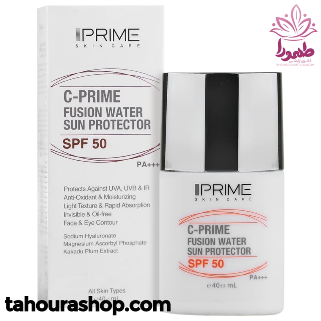 فلوئید ضدآفتاب SPF50 مدل فیوژن واتر ویتامین C پرایم