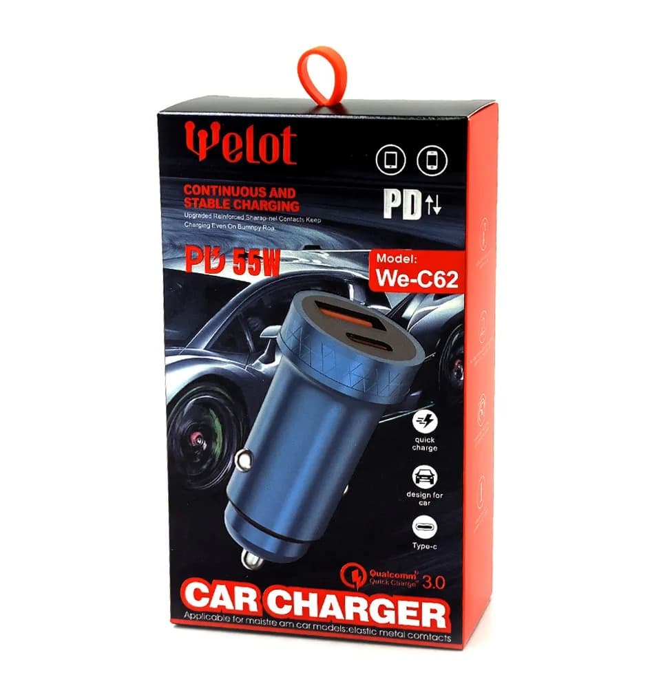 شارژر فندکی Welot WE-C62 (55W) — تصویر ۳