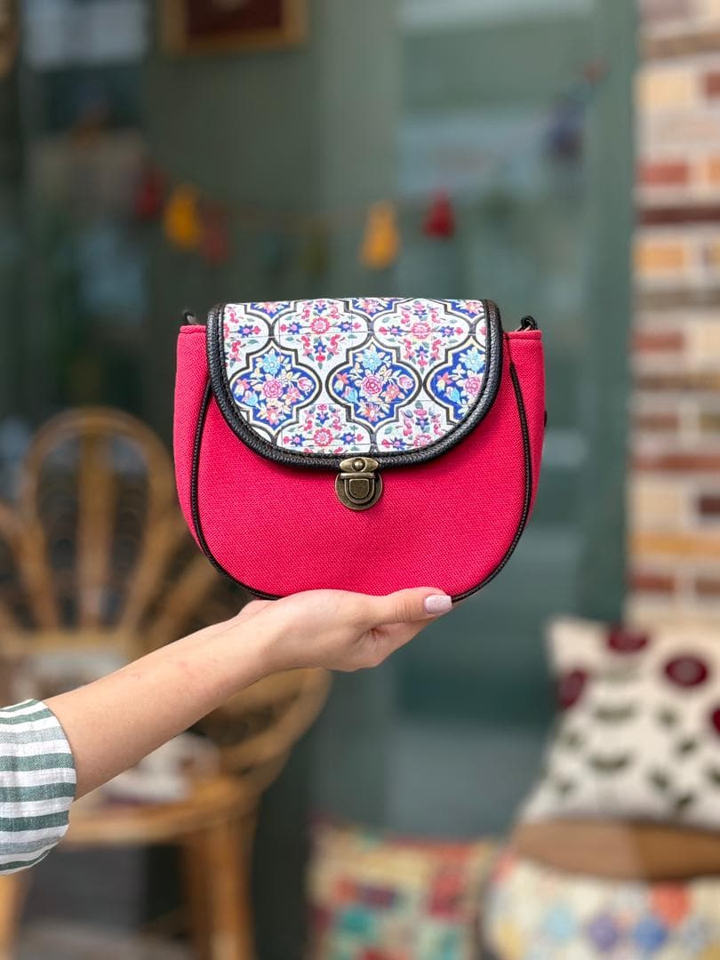 کیف پونه سرخابی طرح سنتی